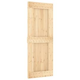 Ușă glisantă cu set de feronerie 80x210 cm, lemn masiv de pin, 3 image