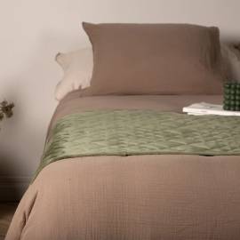 Venture home cuvertură de pat „jilly” 80x260 cm, verde, poliester, 3 image