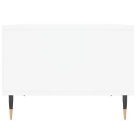 Măsuță de cafea, alb, 60x50x36,5 cm, lemn compozit, 5 image