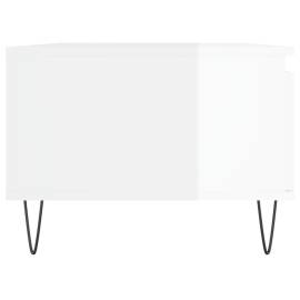 Măsuță de cafea, alb extralucios, 90x50x36,5 cm, lemn compozit, 7 image
