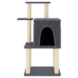 Ansamblu de pisici, stâlpi din funie sisal, gri închis, 97 cm, 3 image