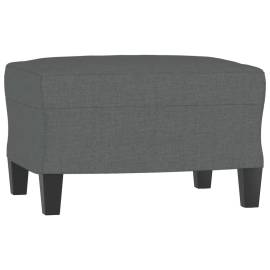 Canapea cu 3 locuri și taburet, gri închis, 180 cm, textil, 5 image