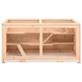 Cușcă pentru hamsteri, 89,5x45x45 cm, lemn masiv de brad, 4 image