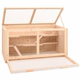 Cușcă pentru hamsteri, 89,5x45x45 cm, lemn masiv de brad, 3 image