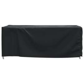 Husă mobilier de grădină negru 225x143x90 cm impermeabilă 420d, 3 image