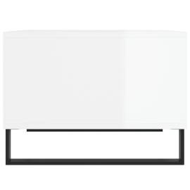 Măsuță de cafea, alb extralucios, 60x50x36,5 cm, lemn compozit, 5 image