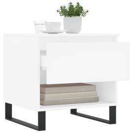 Măsuțe de cafea, 2 buc., alb, 50x46x50 cm, lemn compozit, 4 image