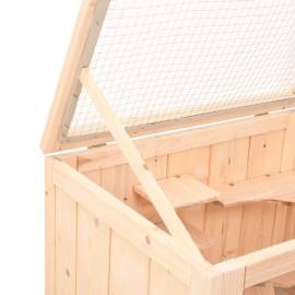 Cușcă pentru hamsteri, 55x40x80 cm, lemn masiv de brad, 8 image