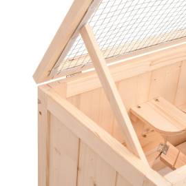Cușcă pentru hamsteri, 60x30x35 cm, lemn masiv de brad, 8 image