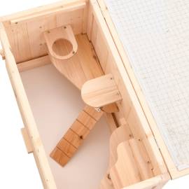 Cușcă pentru hamsteri, 60x30x35 cm, lemn masiv de brad, 7 image