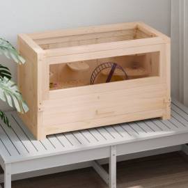 Cușcă pentru hamsteri, 60x30x35 cm, lemn masiv de brad, 2 image