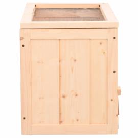 Cușcă pentru hamsteri, 60x30x35 cm, lemn masiv de brad, 5 image