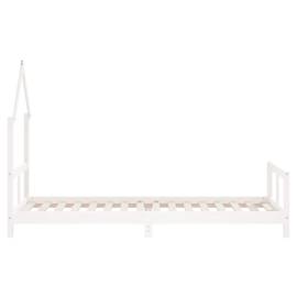 Cadru de pat pentru copii, alb, 80x200 cm, lemn masiv de pin, 5 image