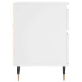 Noptiere, 2 buc., alb, 40x35x50 cm, lemn compozit, 8 image