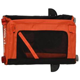 Remorcă de bicicletă câini portocaliu&negru textil oxford&fier, 10 image