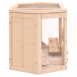 Cușcă pentru hamsteri, 80x40x43 cm, lemn masiv de brad, 5 image