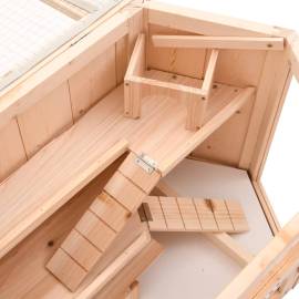 Cușcă pentru hamsteri, 80x40x43 cm, lemn masiv de brad, 7 image