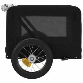 Remorcă de bicicletă pentru câini, negru, textil oxford și fier, 8 image