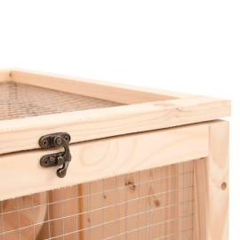 Cușcă pentru hamsteri, 81x40x60 cm, lemn masiv de brad, 8 image