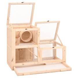 Cușcă pentru hamsteri, 81x40x60 cm, lemn masiv de brad, 3 image
