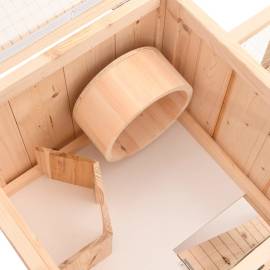 Cușcă pentru hamsteri, 81x40x60 cm, lemn masiv de brad, 7 image