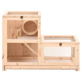 Cușcă pentru hamsteri, 81x40x60 cm, lemn masiv de brad, 4 image