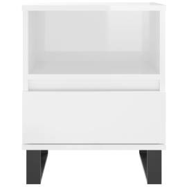 Noptiere, 2 buc., alb extralucios, 40x35x50 cm, lemn compozit, 6 image