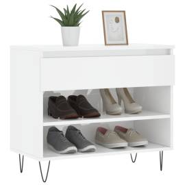 Pantofar, alb extralucios, 70x36x60 cm, lemn prelucrat, 3 image