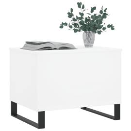 Măsuță de cafea, alb, 60x44,5x45 cm, lemn prelucrat, 4 image