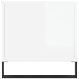 Măsuță de cafea, alb extralucios, 90x44,5x45 cm, lemn compozit, 7 image