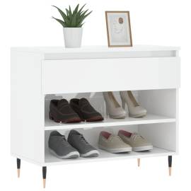 Pantofar, alb extralucios, 70x36x60 cm, lemn prelucrat, 3 image
