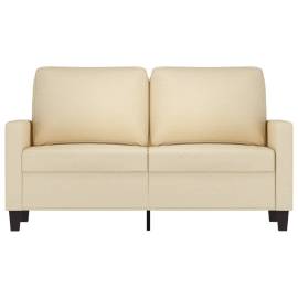 Canapea cu 2 locuri, crem, 120 cm, material textil, 3 image