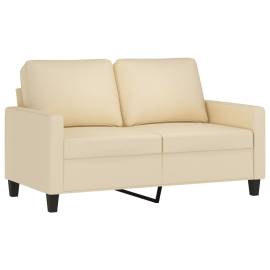 Canapea cu 2 locuri, crem, 120 cm, material textil, 2 image