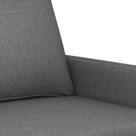 Canapea cu 2 locuri, gri închis, 140 cm, material textil, 6 image
