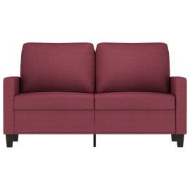 Canapea cu 2 locuri, roșu vin, 120 cm, material textil, 3 image