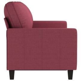 Canapea cu 3 locuri, roșu vin, 180 cm, material textil, 4 image