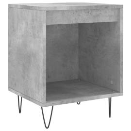 Noptiere, 2 buc., gri beton, 40x35x50 cm, lemn compozit, 4 image