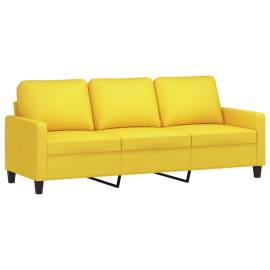Canapea cu 3 locuri, galben deschis, 180 cm, material textil, 2 image