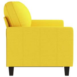 Canapea cu 3 locuri, galben deschis, 180 cm, material textil, 4 image