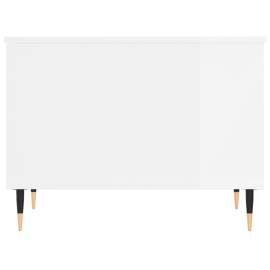 Măsuță de cafea, alb extralucios, 60x44,5x45 cm, lemn compozit, 6 image