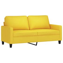 Canapea cu 2 locuri, galben deschis, 140 cm, material textil, 2 image
