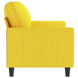 Canapea cu 2 locuri, galben deschis, 140 cm, material textil, 4 image