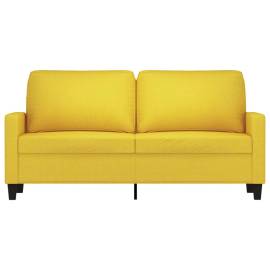 Canapea cu 2 locuri, galben deschis, 140 cm, material textil, 3 image