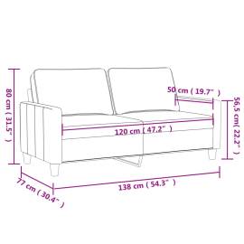 Canapea cu 2 locuri, gri închis, 120 cm, material textil, 8 image