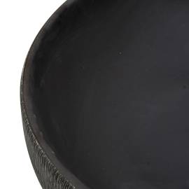 Lavoar de blat, gri și negru, 59x40x14 cm, ceramică, oval, 7 image