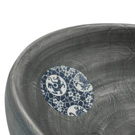 Lavoar de blat, gri, 59x40x15 cm, ceramică, oval, 7 image