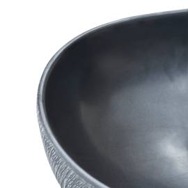 Lavoar de blat, negru și gri, 47x33x13 cm, ceramică, oval, 7 image