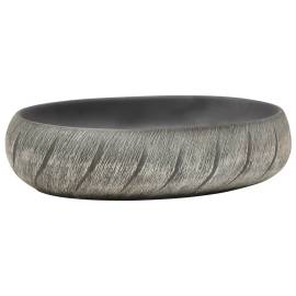 Lavoar de blat, negru și gri, 59x40x15 cm, ceramică, oval, 2 image