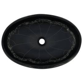 Lavoar de blat, negru, 59x40x15 cm, ceramică, oval, 6 image