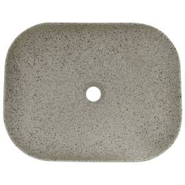Lavoar de blat gri 48x37,5x13,5 cm, ceramică, dreptunghi, 6 image